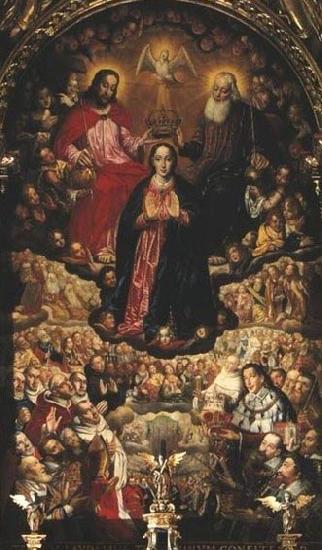 Herman Han Coronation of the Virgin Mary. Germany oil painting art